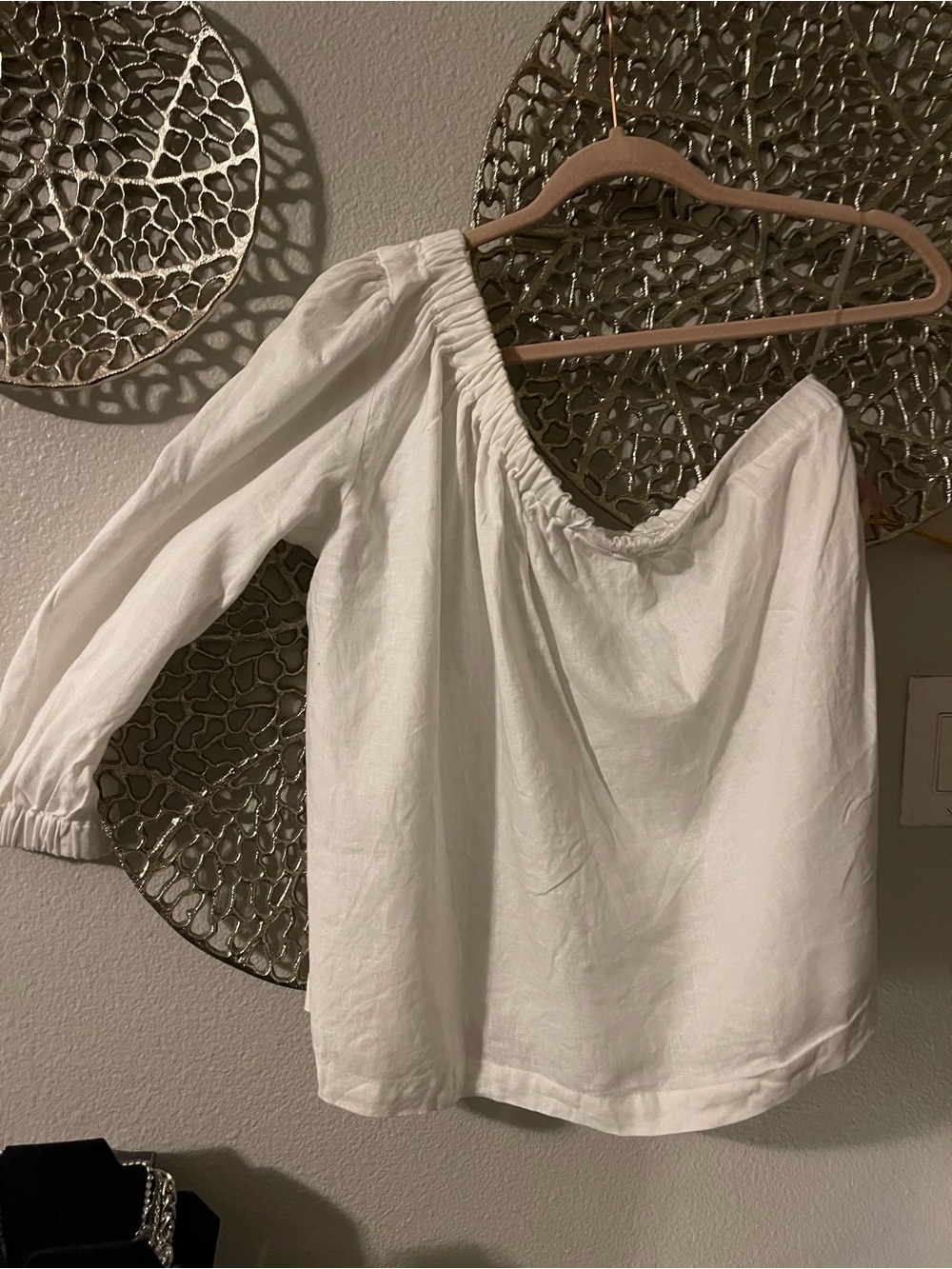 a new day Off-Shoulder White Top
